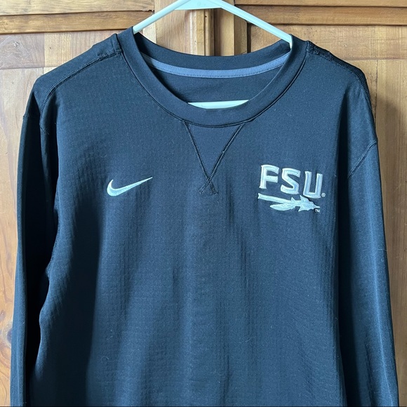 NIKE Florida State Seminoles FSU Sideline Apparel Crewneck Pullover Size Large - Picture 4 of 12